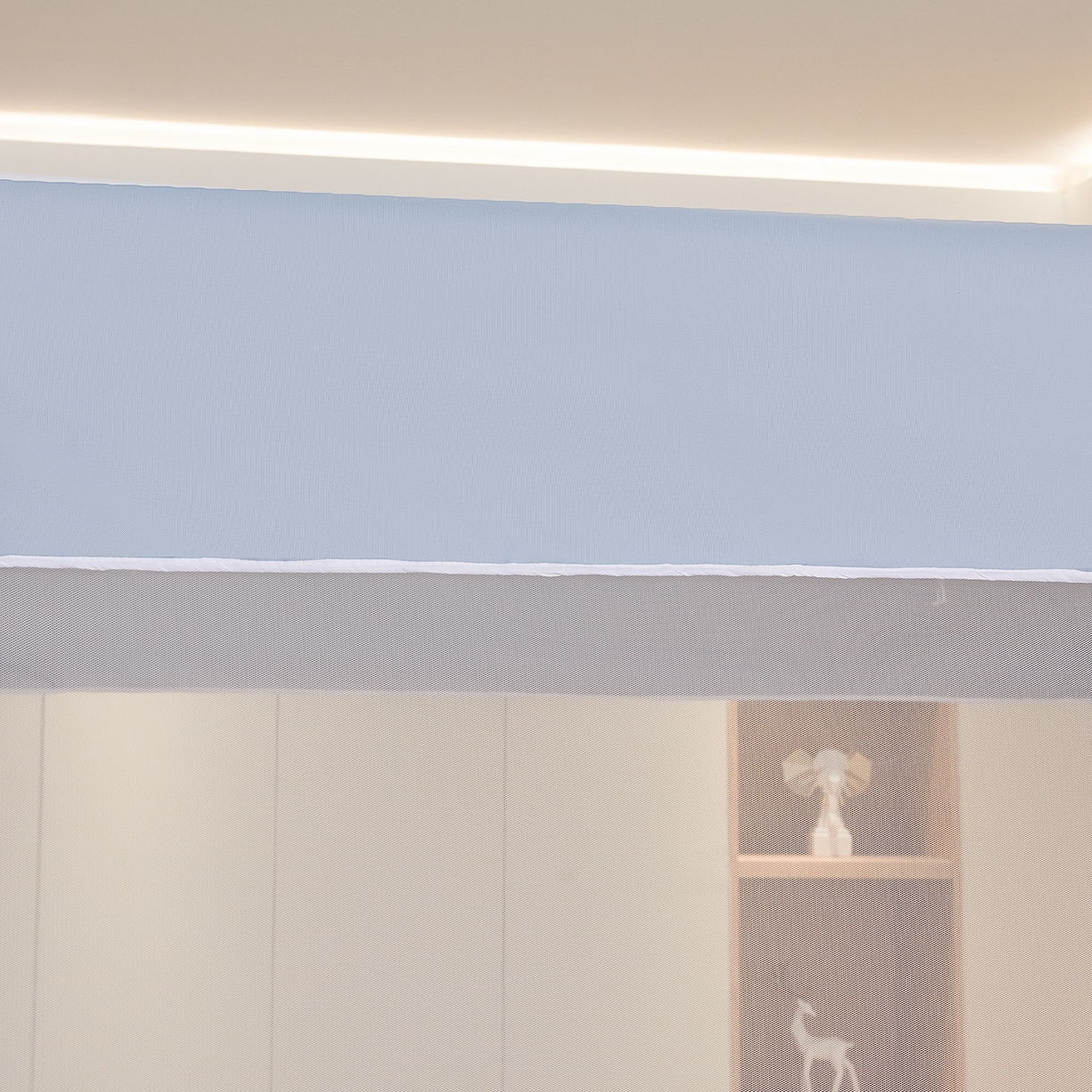 91家纺网 家纺一手货源 找家纺 都市缘蚊帐 2026新款三开门坐床防摔蚊帐拉链方帐1.5m1.8m506坐床蚊帐 506莫兰迪