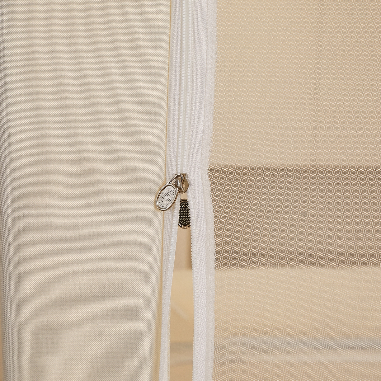 91家纺网 家纺一手货源 找家纺 都市缘蚊帐 2026新款三开门坐床防摔蚊帐拉链方帐1.5m1.8m506坐床蚊帐 506奶酪黄