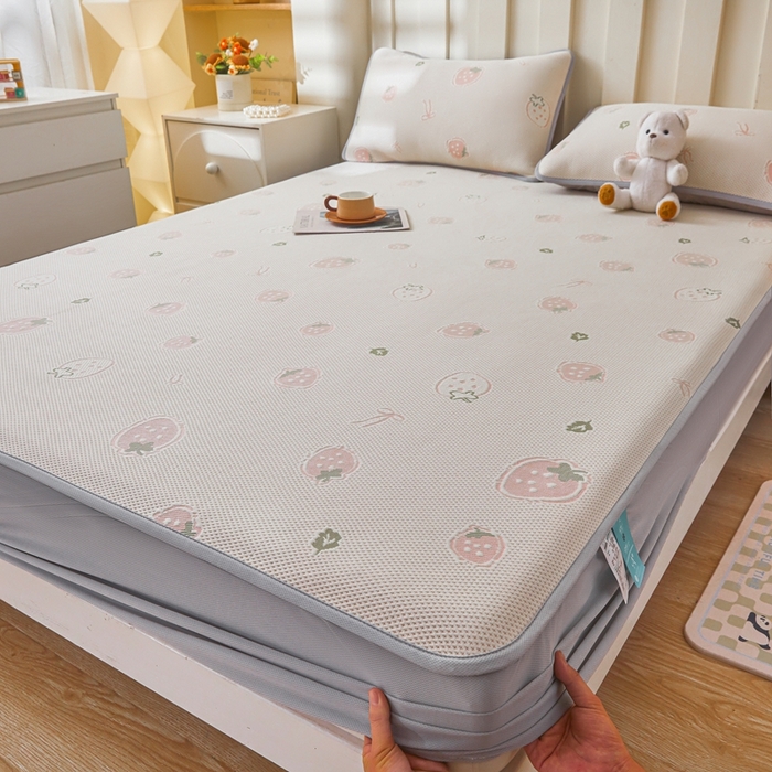 91家纺网 家纺一手货源 找家纺 （总）凯罗 2026春夏凉豆豆小红书爆款A类乙纶PE凉豆豆床笠款可水洗床笠