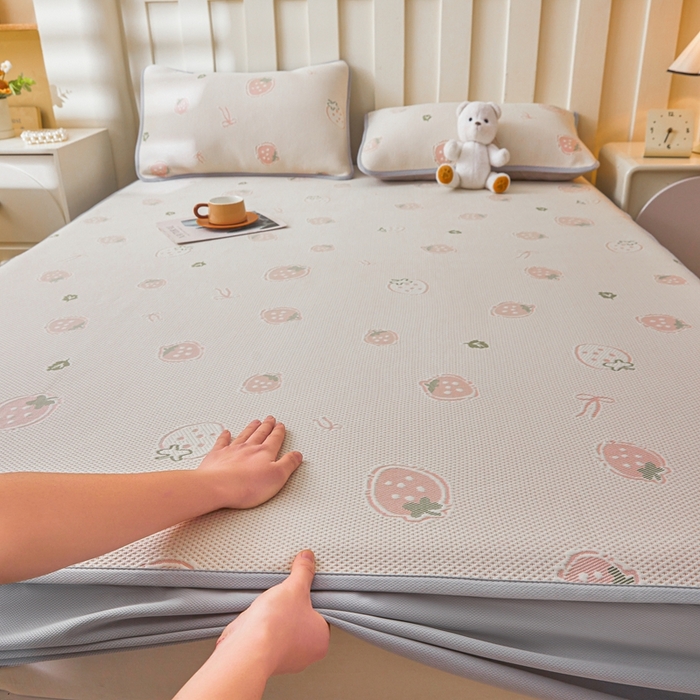 91家纺网 家纺一手货源 找家纺 （总）凯罗 2026春夏凉豆豆小红书爆款A类乙纶PE凉豆豆床笠款可水洗床笠