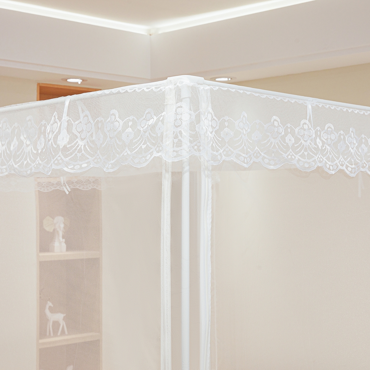 91家纺网 家纺一手货源 找家纺 （总）都市缘蚊帐 2026新款三开门坐床防摔蚊帐二开门拉链方帐1.5m1.8m502坐床蚊帐