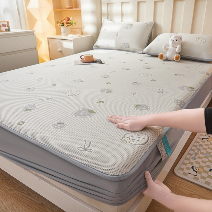 91家纺网 家纺一手货源 找家纺 （总）凯罗 2026春夏凉豆豆小红书爆款A类乙纶PE凉豆豆床笠款可水洗床笠