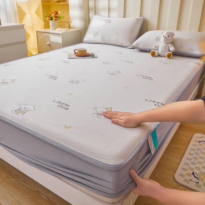 91家纺网 家纺一手货源 找家纺 （总）凯罗 2026春夏凉豆豆小红书爆款A类乙纶PE凉豆豆床笠款可水洗床笠