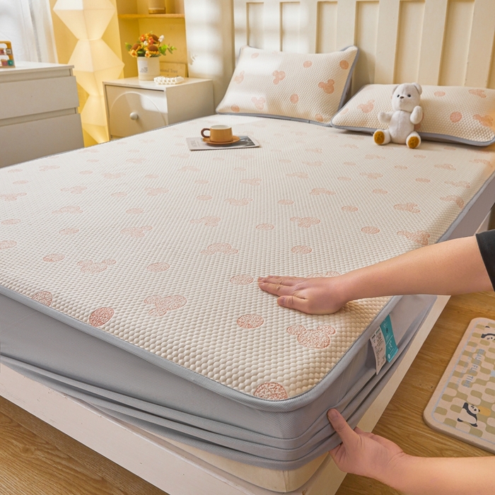 91家纺网 家纺一手货源 找家纺 （总）凯罗 2026春夏凉豆豆小红书爆款A类乙纶PE凉豆豆床笠款可水洗床笠