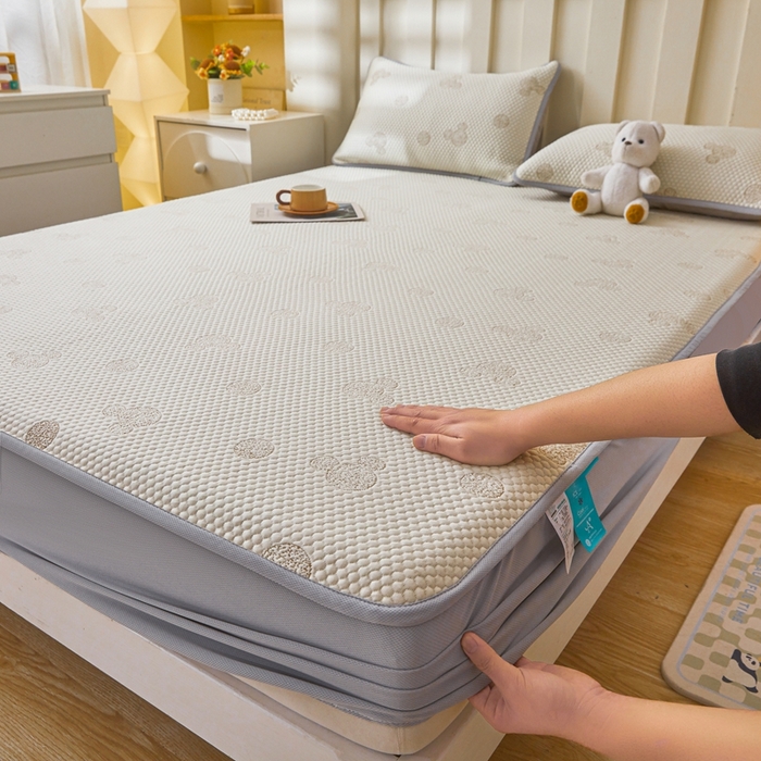 91家纺网 家纺一手货源 找家纺 （总）凯罗 2026春夏凉豆豆小红书爆款A类乙纶PE凉豆豆床笠款可水洗床笠