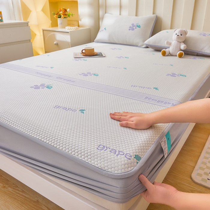 91家纺网 家纺一手货源 找家纺 （总）凯罗 2026春夏凉豆豆小红书爆款A类乙纶PE凉豆豆床笠款可水洗床笠