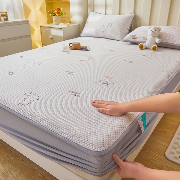 凯罗 2026春夏凉豆豆小红书爆款A类乙纶PE凉豆豆床笠款可水洗床笠 爱心气球