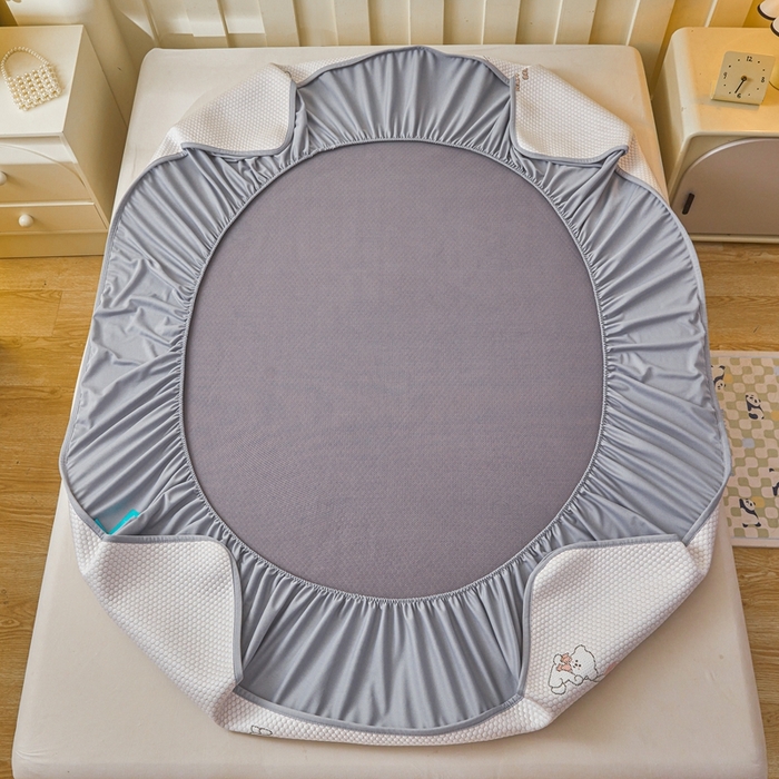 91家纺网 家纺一手货源 找家纺 凯罗 2026春夏凉豆豆小红书爆款A类乙纶PE凉豆豆床笠款可水洗床笠 爱心气球