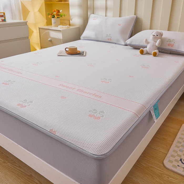 91家纺网 家纺一手货源 找家纺 凯罗 2026春夏凉豆豆小红书爆款A类乙纶PE凉豆豆床笠款可水洗床笠 樱桃芝芝