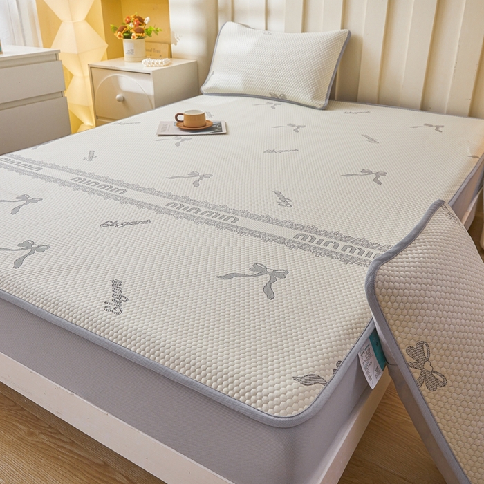 91家纺网 家纺一手货源 找家纺 凯罗 2026春夏凉豆豆小红书爆款A类乙纶PE凉豆豆床笠款可水洗床笠 蝴蝶结