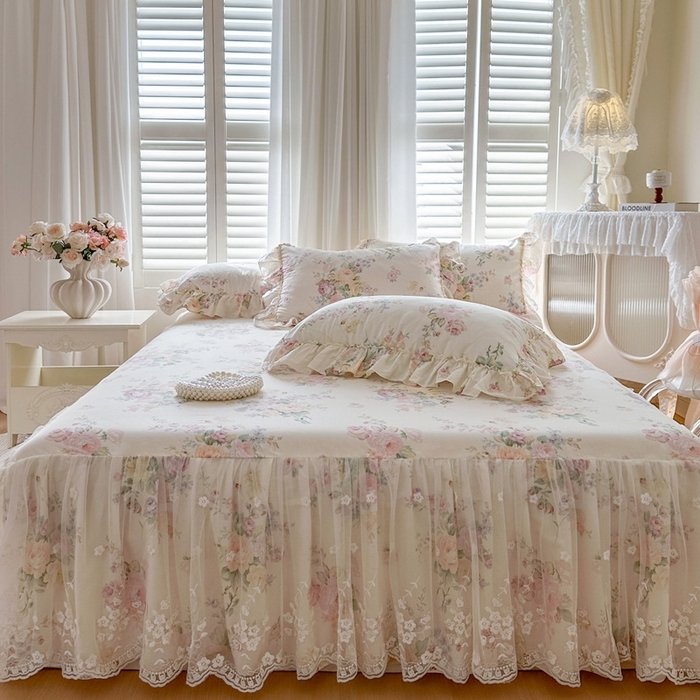 91家纺网 家纺一手货源 找家纺 （总）瑞宝 2026新款全棉印花床裙三件套床裙被套单品系列