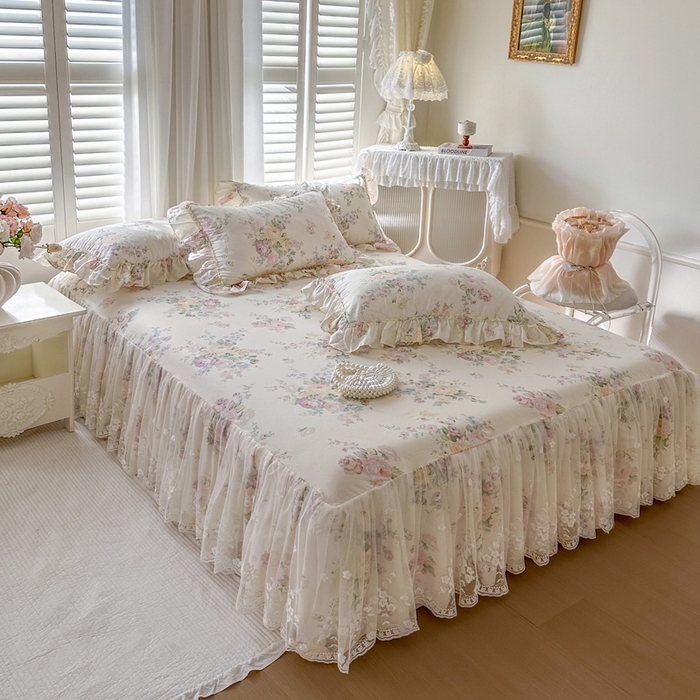 91家纺网 家纺一手货源 找家纺 （总）瑞宝 2026新款全棉印花床裙三件套床裙被套单品系列