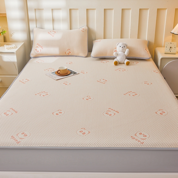 91家纺网 家纺一手货源 找家纺 凯罗 2026春夏凉豆豆小红书爆款A类乙纶PE凉豆豆床笠款可水洗床笠 盼盼乐园-粉