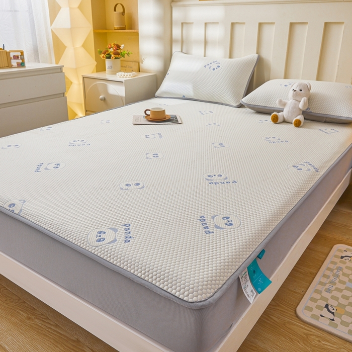 91家纺网 家纺一手货源 找家纺 凯罗 2026春夏凉豆豆小红书爆款A类乙纶PE凉豆豆床笠款可水洗床笠 盼盼乐园-蓝