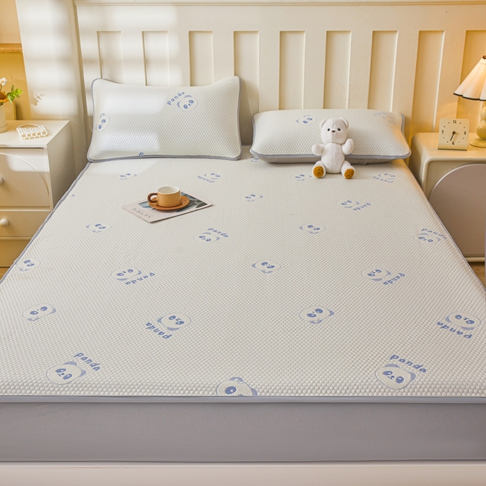 91家纺网 家纺一手货源 找家纺 凯罗 2026春夏凉豆豆小红书爆款A类乙纶PE凉豆豆床笠款可水洗床笠 盼盼乐园-蓝