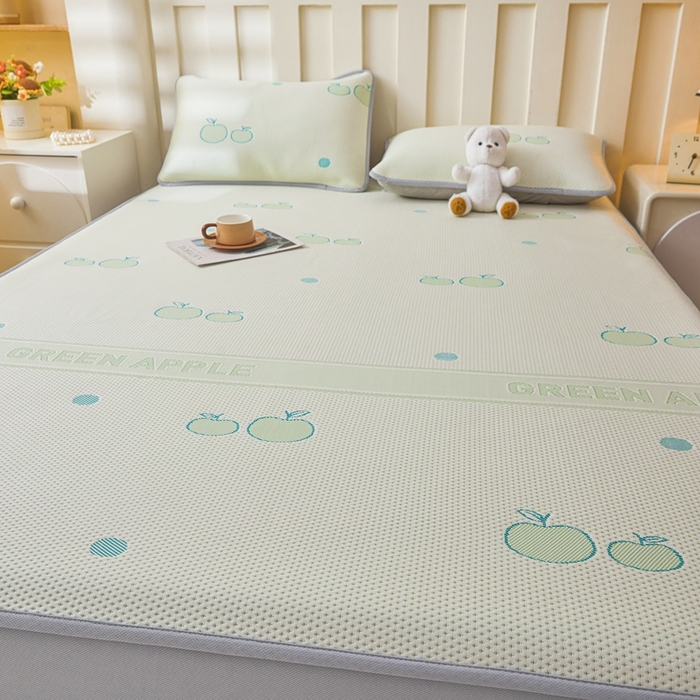 91家纺网 家纺一手货源 找家纺 凯罗 2026春夏凉豆豆小红书爆款A类乙纶PE凉豆豆床笠款可水洗床笠 青苹果乐园