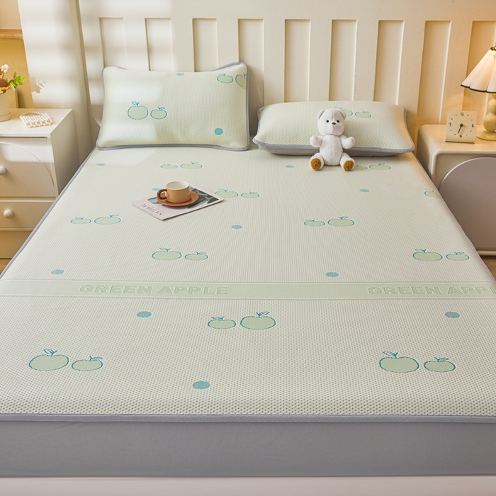 91家纺网 家纺一手货源 找家纺 凯罗 2026春夏凉豆豆小红书爆款A类乙纶PE凉豆豆床笠款可水洗床笠 青苹果乐园