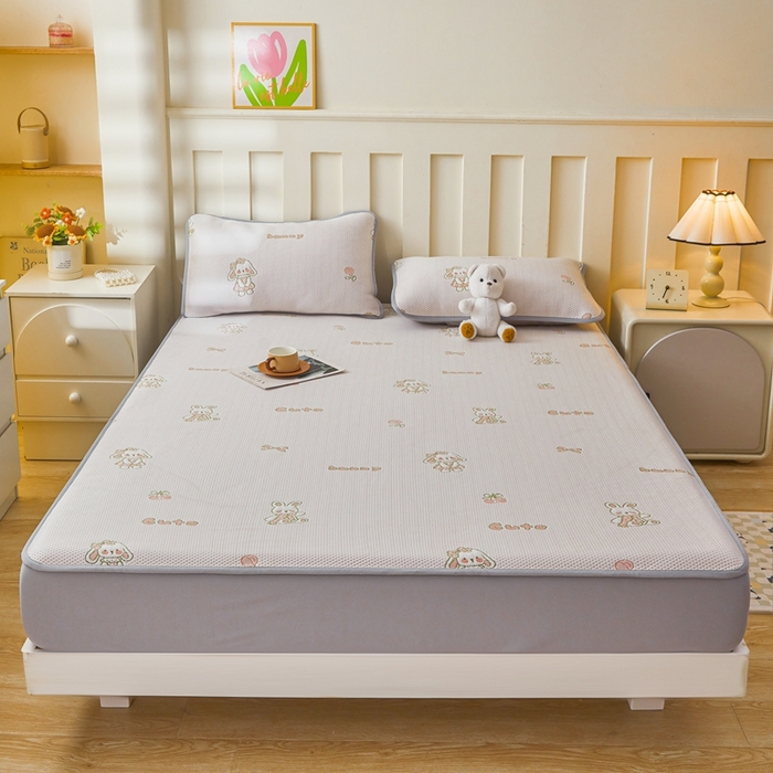 91家纺网 家纺一手货源 找家纺 凯罗 2026春夏凉豆豆小红书爆款A类乙纶PE凉豆豆床笠款可水洗床笠 兔叽乖乖