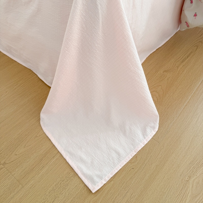 91家纺网 家纺一手货源 找家纺 艾特你 2026新款针织提花双层纱可爱毛巾绣四件套 春日小猫