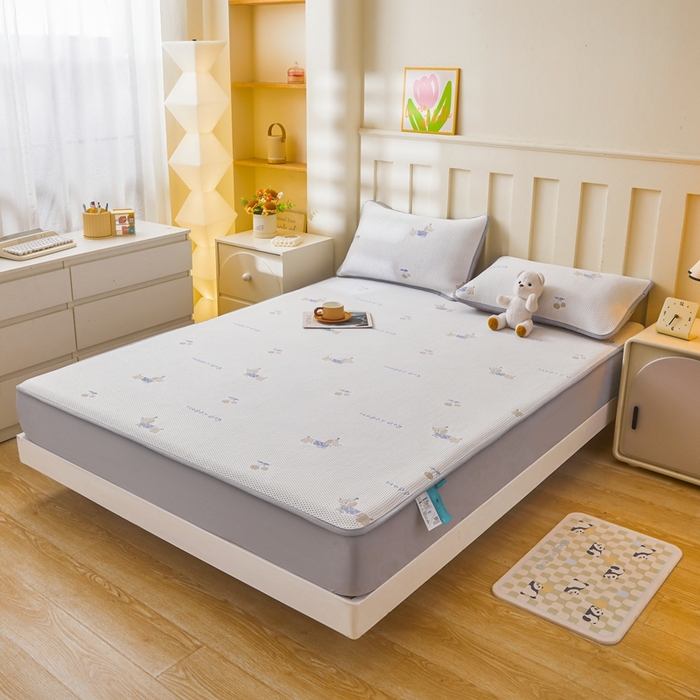 91家纺网 家纺一手货源 找家纺 凯罗 2026春夏凉豆豆小红书爆款A类乙纶PE凉豆豆床笠款可水洗床笠 小萌狗