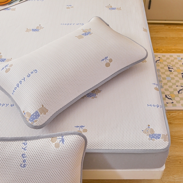 91家纺网 家纺一手货源 找家纺 凯罗 2026春夏凉豆豆小红书爆款A类乙纶PE凉豆豆床笠款可水洗床笠 小萌狗