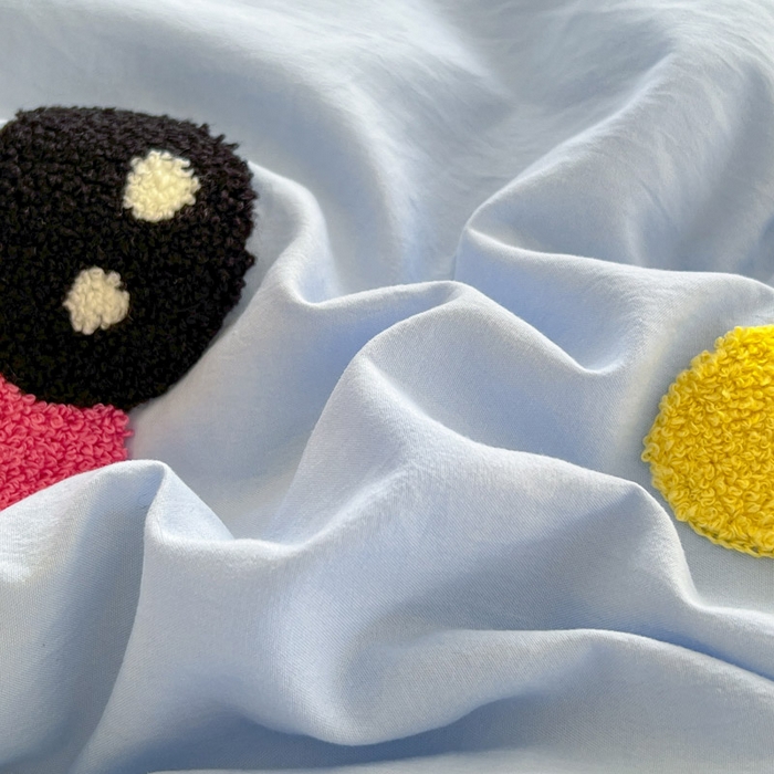 91家纺网 家纺一手货源 找家纺 颜选 2026春夏新款卡通款水洗棉毛巾绣四件套-凯蒂猫 凯蒂猫-天蓝