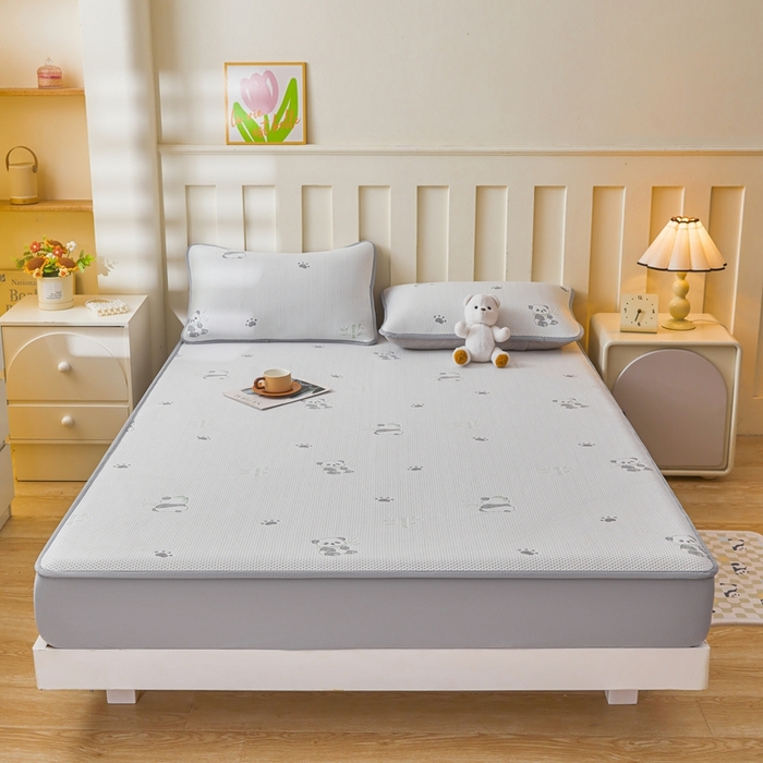 91家纺网 家纺一手货源 找家纺 凯罗 2026春夏凉豆豆小红书爆款A类乙纶PE凉豆豆床笠款可水洗床笠 胸有成竹