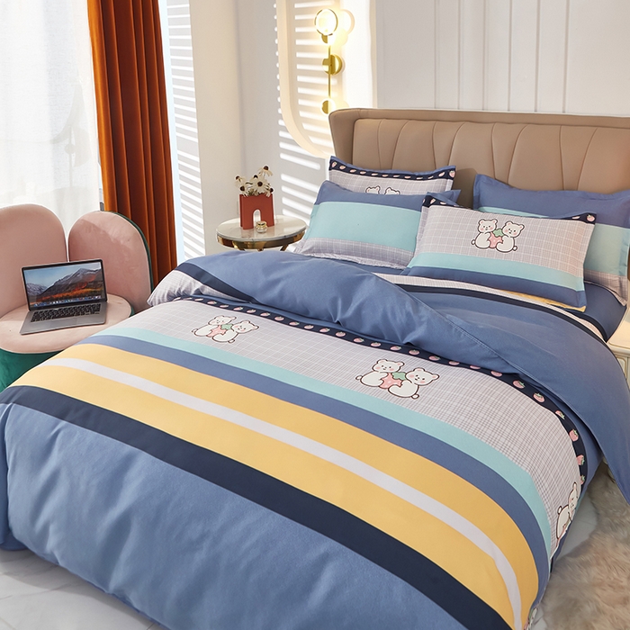 91家纺网 家纺一手货源 找家纺 沐珩家纺 2026新款植物羊绒加厚四件套单被套 可萌