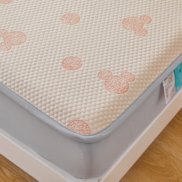 91家纺网 家纺一手货源 找家纺 凯罗 2026春夏凉豆豆小红书爆款A类乙纶PE凉豆豆床笠款可水洗床笠 圆点米奇-粉