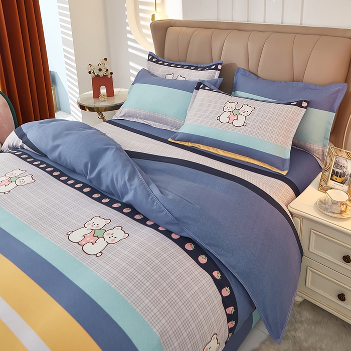 91家纺网 家纺一手货源 找家纺 沐珩家纺 2026新款植物羊绒加厚四件套单被套 可萌