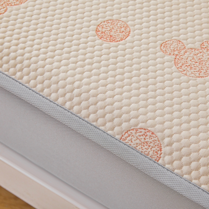 91家纺网 家纺一手货源 找家纺 凯罗 2026春夏凉豆豆小红书爆款A类乙纶PE凉豆豆床笠款可水洗床笠 圆点米奇-粉