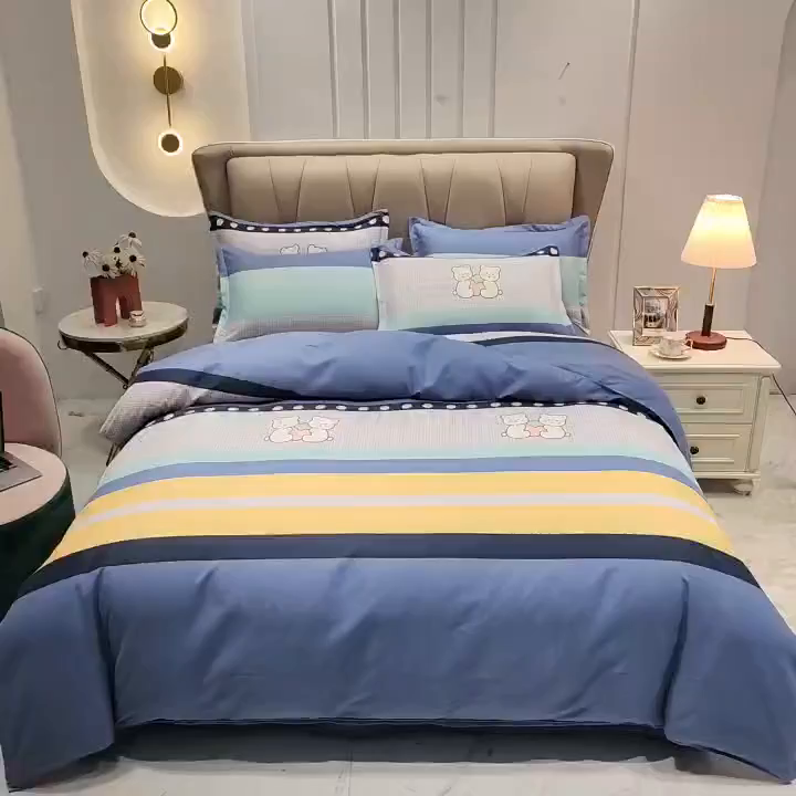 91家纺网 家纺一手货源 找家纺 沐珩家纺 2026新款植物羊绒加厚四件套单被套 可萌