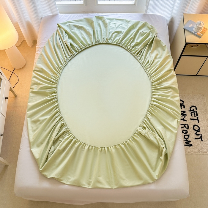 91家纺网 家纺一手货源 找家纺 （总）布柔 2026新款纯棉全棉纯棉床笠纯色绣花卡通床笠床垫保护套罩