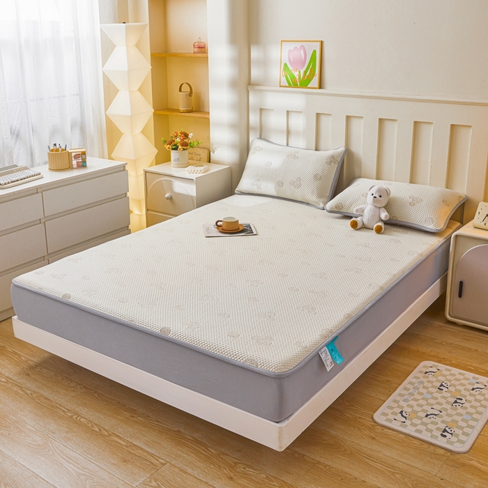 91家纺网 家纺一手货源 找家纺 凯罗 2026春夏凉豆豆小红书爆款A类乙纶PE凉豆豆床笠款可水洗床笠 圆点米奇-咖