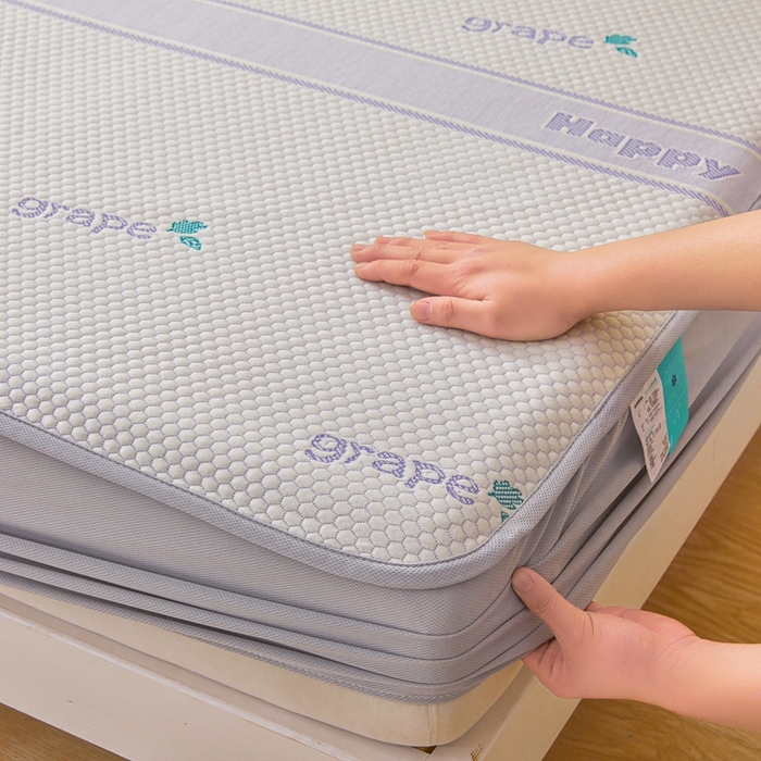 91家纺网 家纺一手货源 找家纺 凯罗 2026春夏凉豆豆小红书爆款A类乙纶PE凉豆豆床笠款可水洗床笠 紫气东来