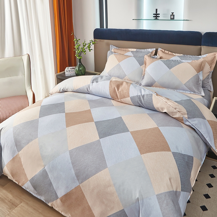 91家纺网 家纺一手货源 找家纺 沐珩家纺 2026新款植物羊绒加厚四件套单被套 慕夏