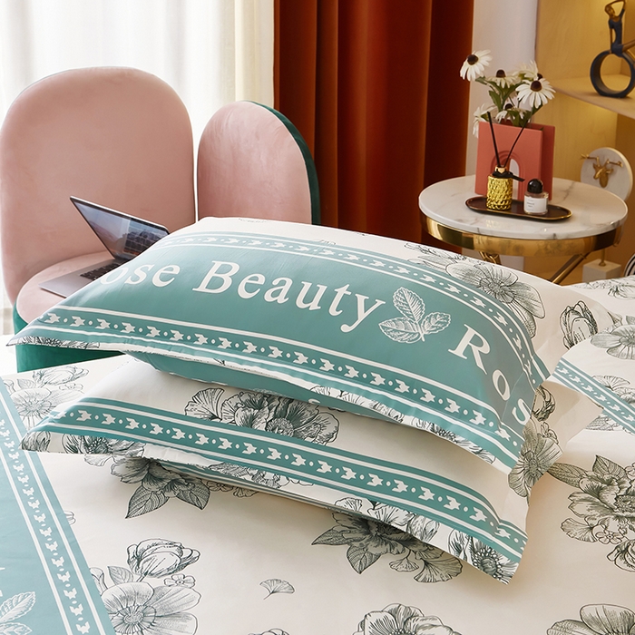 91家纺网 家纺一手货源 找家纺 沐珩家纺 2026新款植物羊绒加厚四件套单被套 浓情花韵