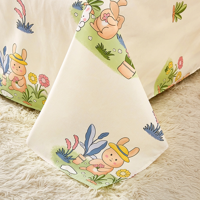 91家纺网 家纺一手货源 找家纺 沐珩家纺 2026新款植物羊绒加厚四件套单被套 惬意时光