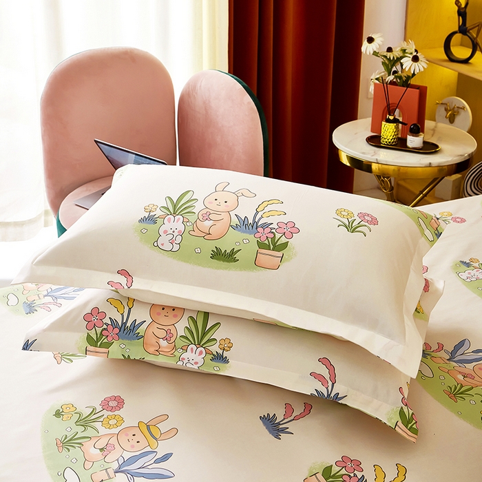 91家纺网 家纺一手货源 找家纺 沐珩家纺 2026新款植物羊绒加厚四件套单被套 惬意时光