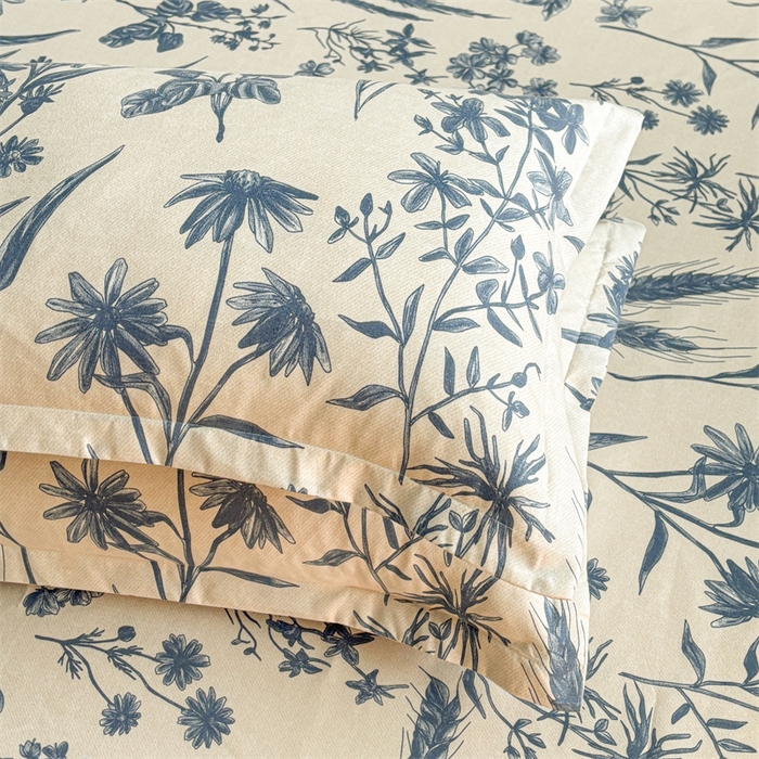 91家纺网 家纺一手货源 找家纺 沐珩家纺 2026新款植物羊绒加厚四件套单被套 青花词