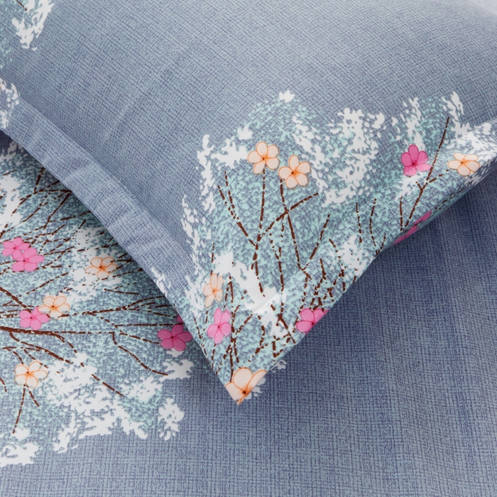 91家纺网 家纺一手货源 找家纺 沐珩家纺 2026新款植物羊绒加厚四件套单被套 清新绿叶