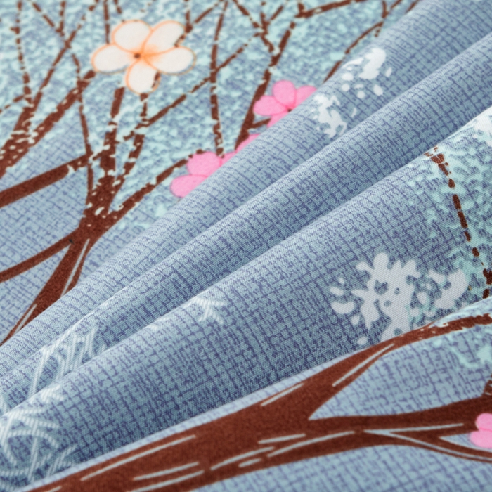 91家纺网 家纺一手货源 找家纺 沐珩家纺 2026新款植物羊绒加厚四件套单被套 清新绿叶