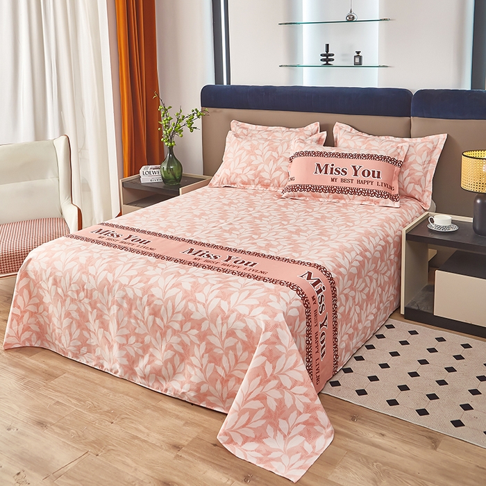 91家纺网 家纺一手货源 找家纺 沐珩家纺 2026新款植物羊绒加厚四件套单被套 索吻