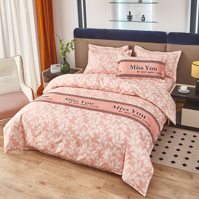 91家纺网 家纺一手货源 找家纺 沐珩家纺 2026新款植物羊绒加厚四件套单被套 索吻