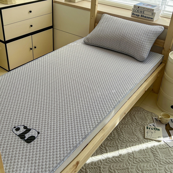 宅部落 2026春夏新款学生宿舍凉感豆豆凉席席子 豆豆席-大熊猫灰