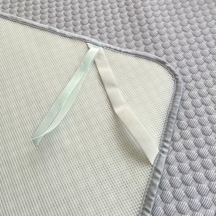 91家纺网 家纺一手货源 找家纺 宅部落 2026春夏新款学生宿舍凉感豆豆凉席席子 豆豆席-大熊猫灰