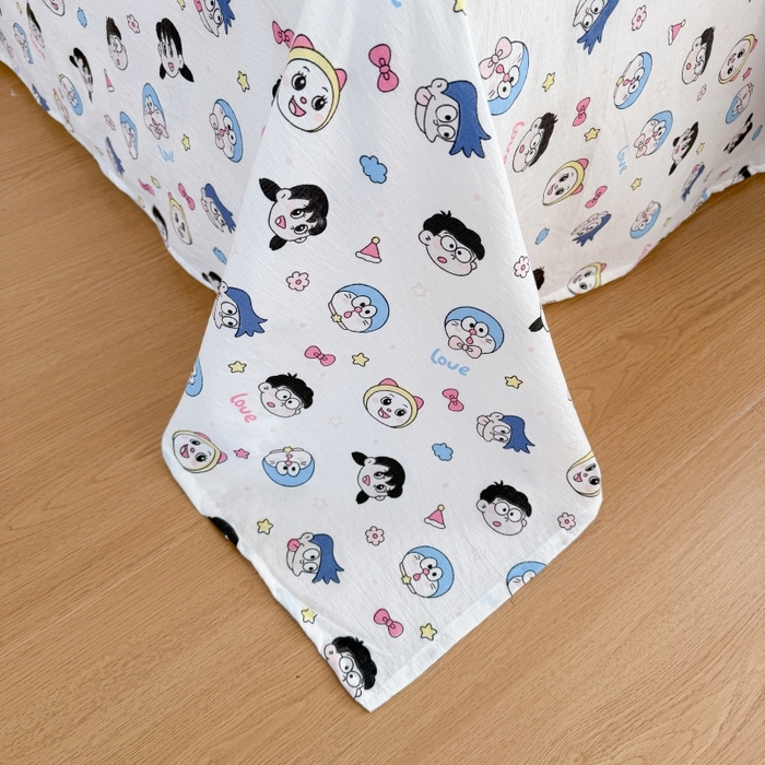 91家纺网 家纺一手货源 找家纺 艾特你 2026新款针织提花双层纱可爱毛巾绣四件套 可爱叮叮