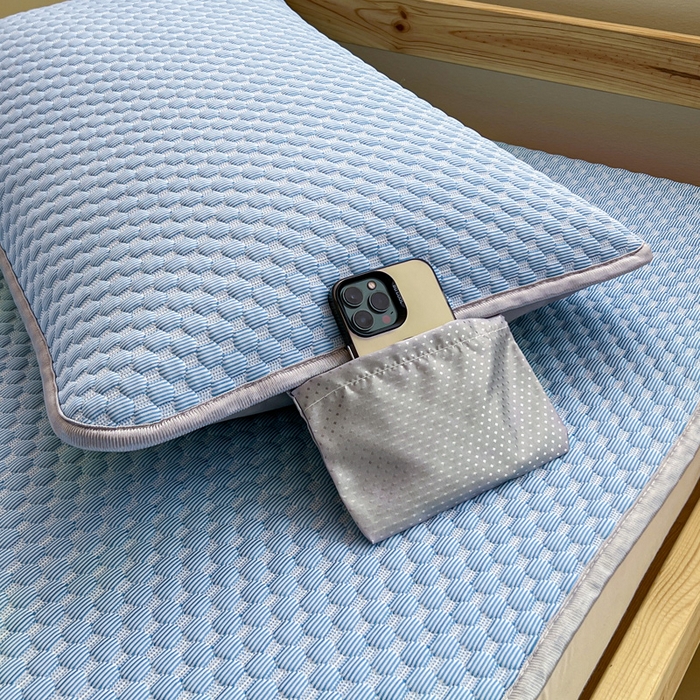 91家纺网 家纺一手货源 找家纺 宅部落 2026春夏新款学生宿舍凉感豆豆凉席席子 豆豆席-大熊猫深蓝