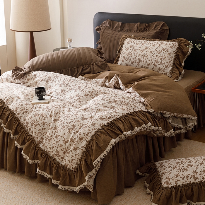 91家纺网 家纺一手货源 找家纺 菊上家纺 2026新品全棉纯棉水洗加厚云柔系列四件套 莫言