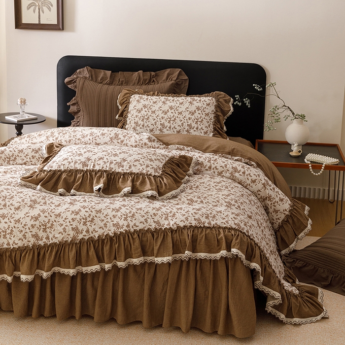 91家纺网 家纺一手货源 找家纺 菊上家纺 2026新品全棉纯棉水洗加厚云柔系列四件套 莫言